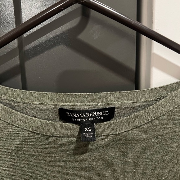 Banana Republic Army Green Stretch Cotton Shirt - XS - Picture 2 of 3